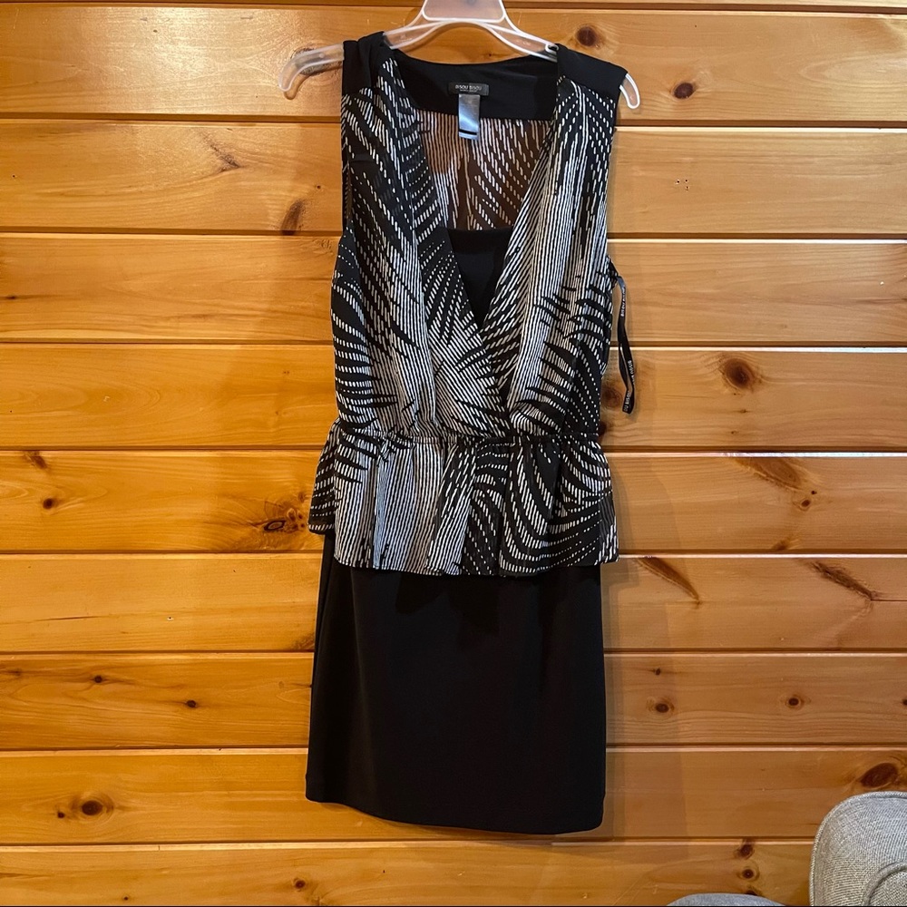 Midi black and white dress